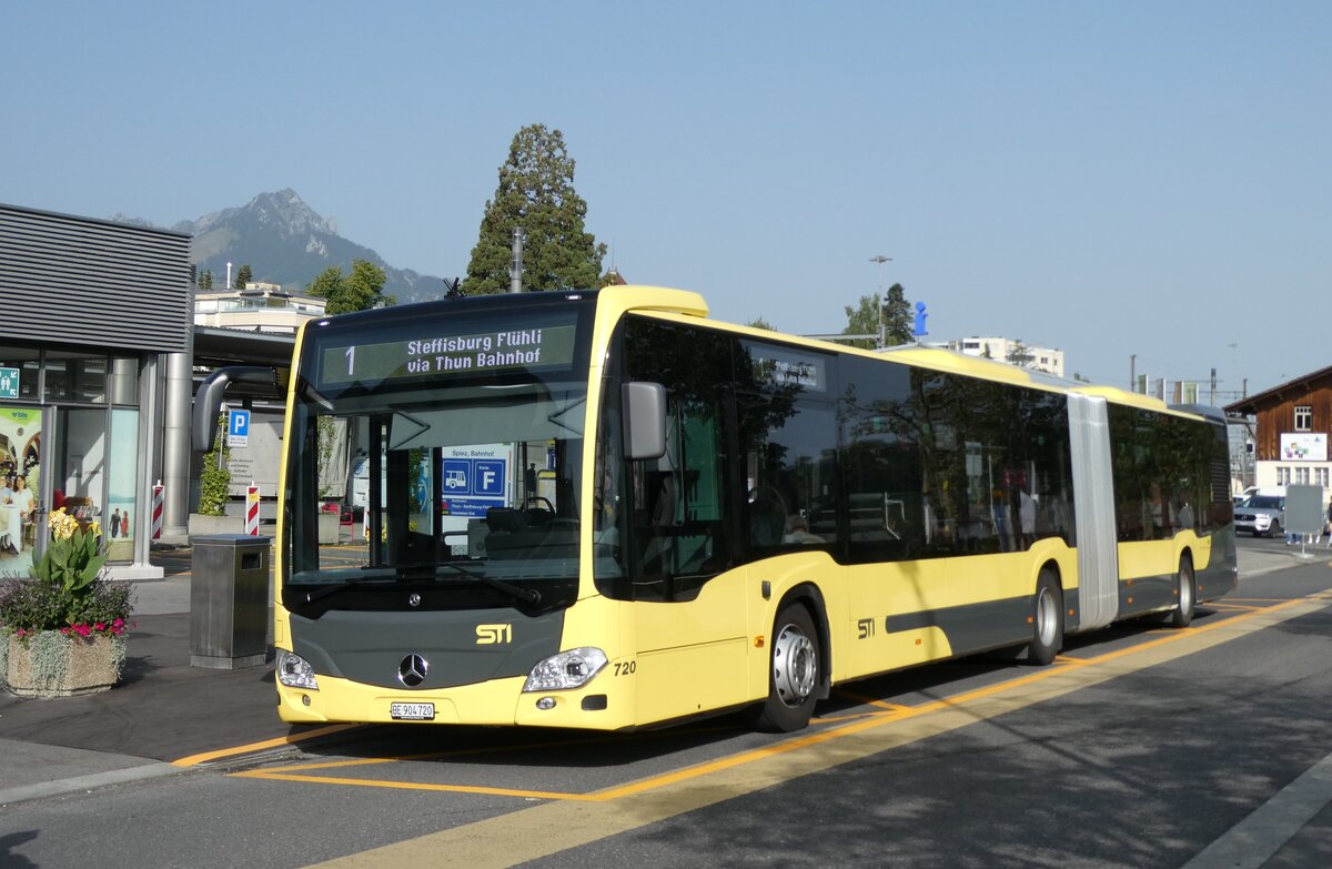 (278'809) - STI Thun - Nr. 720/BE 904'720 - Mercedes am 13. August 2025 beim Bahnhof Spiez