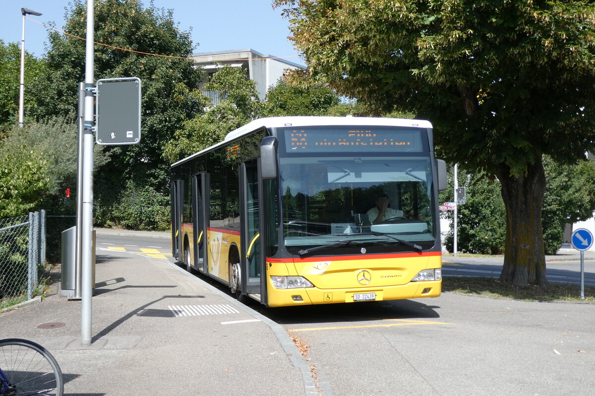 (278'820) - Schumacher, Metzerlen - Nr. 6/SO 22'439/PID 5714 - Mercedes (ex PostAuto Nordschweiz) am 14. August 2025 beim Bahnhof Aesch