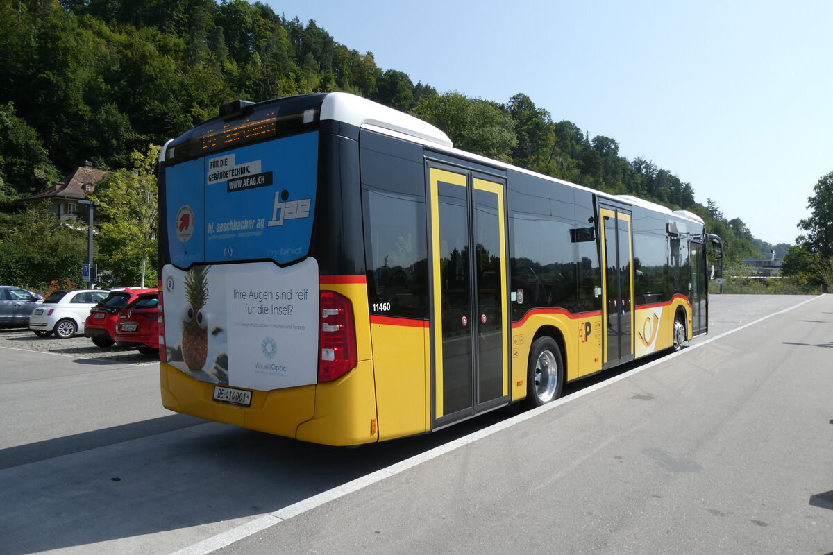 (278'859) - PostAuto Bern - Nr. 1/BE 414'001/PID 11'460 - Mercedes am 15. August 2025 beim Bahnhof Laupen