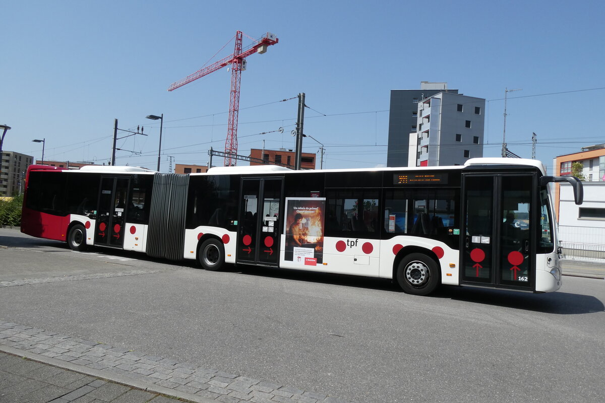 (278'874) - TPF Fribourg - Nr. 162/FR 300'244 - Mercedes am 15. August 2025 beim Bahnhof D�dingen