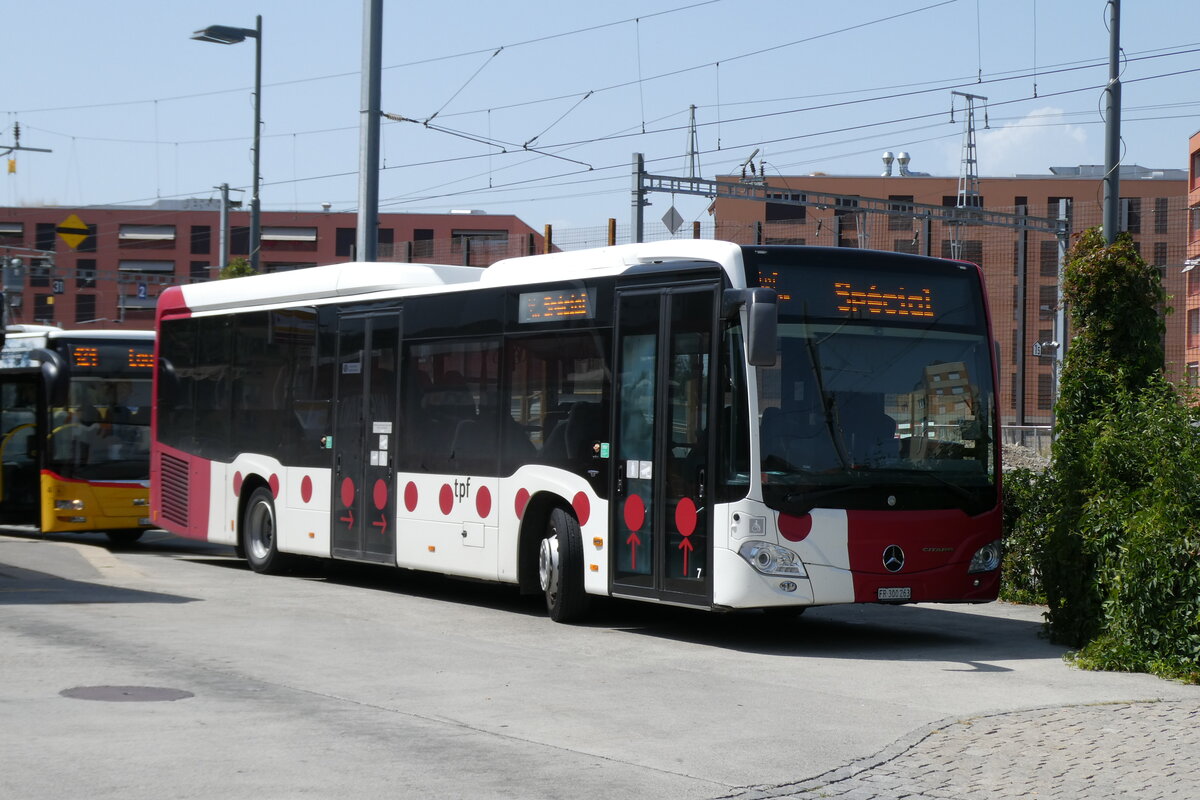 (278'894) - TPF Fribourg - Nr. 7/FR 300'263 - Mercedes am 15. August 2025 beim Bahnhof D�dingen
