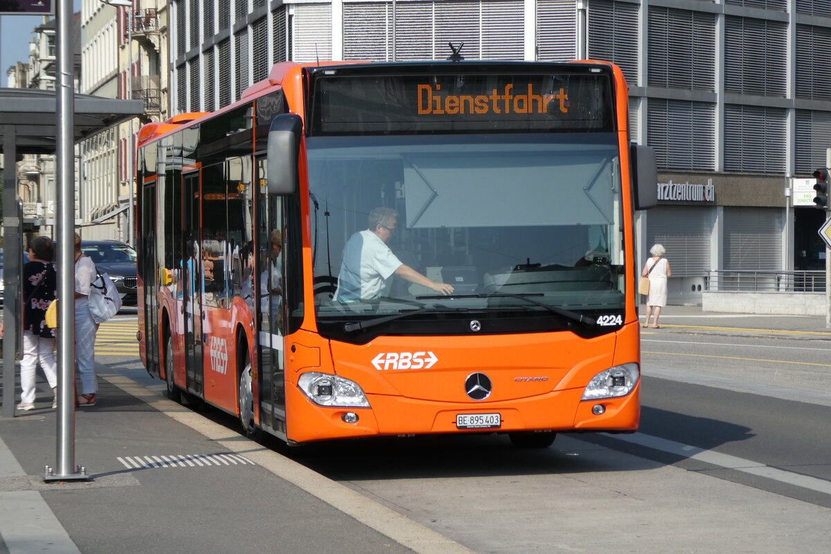 (278'922) - RBS Worblaufen - Nr. 4224/BE 895'403 - Mercedes (ex Nr. 224) am 16. August 2025 beim Hauptbahnhof Solothurn