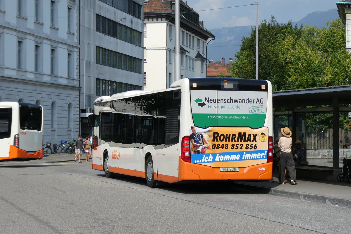(278'930) - BSU Solothurn - Nr. 1286/SO 172'086 - Mercedes (ex Nr. 86) am 16. August 2025 in Solothurn, Amthausplatz