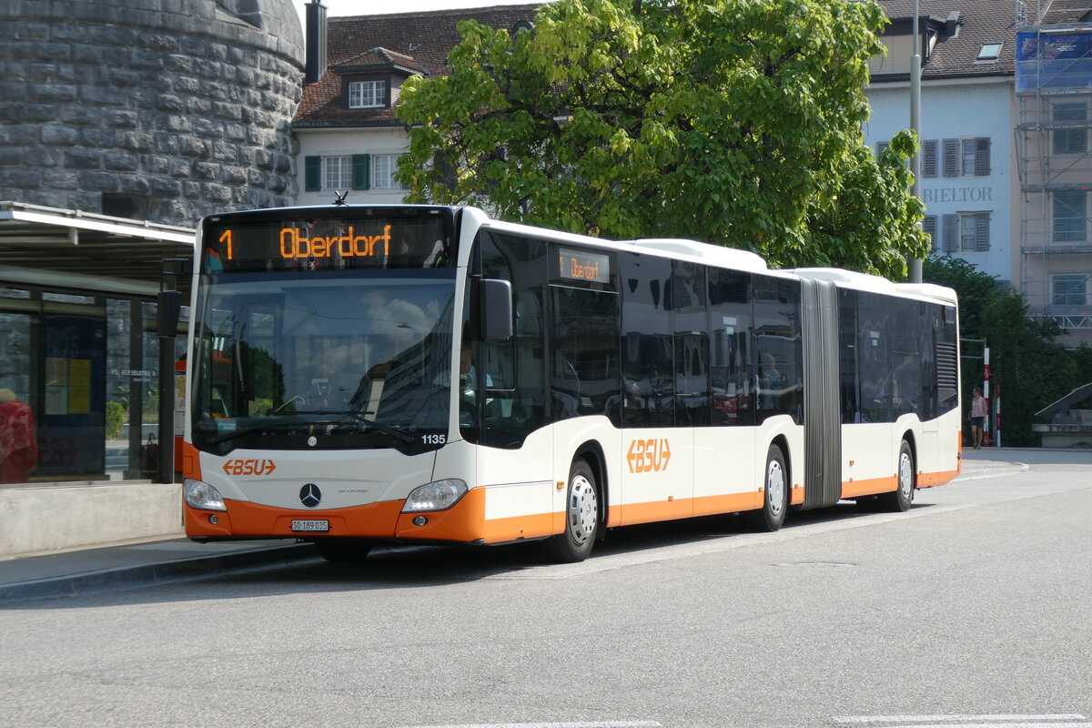 (278'934) - BSU Solothurn - Nr. 1135/SO 189'035 - Mercedes (ex Nr. 35) am 16. August 2025 in Solothurn, Amthausplatz