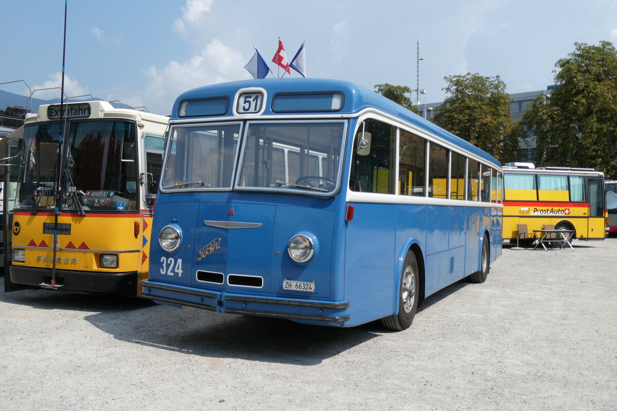 (278'966) - VBZ Z�rich (TMZ) - Nr. 324/ZH 66'324 - FBW/T�scher (ex Privat; ex VBZ Z�rich Nr. 324) am 16. August 2025 in Solothurn, Baseltor