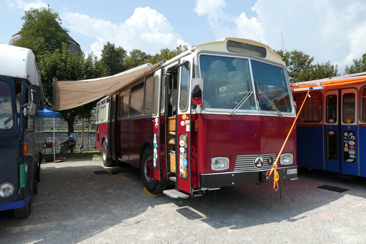 (278'973) - Niederer F., Langwiesen - ZH 572'304 - Saurer/T�scher (ex Sol�r+Fontana, Ilanz) am 16. August 2025 in Solothurn, Baseltor 