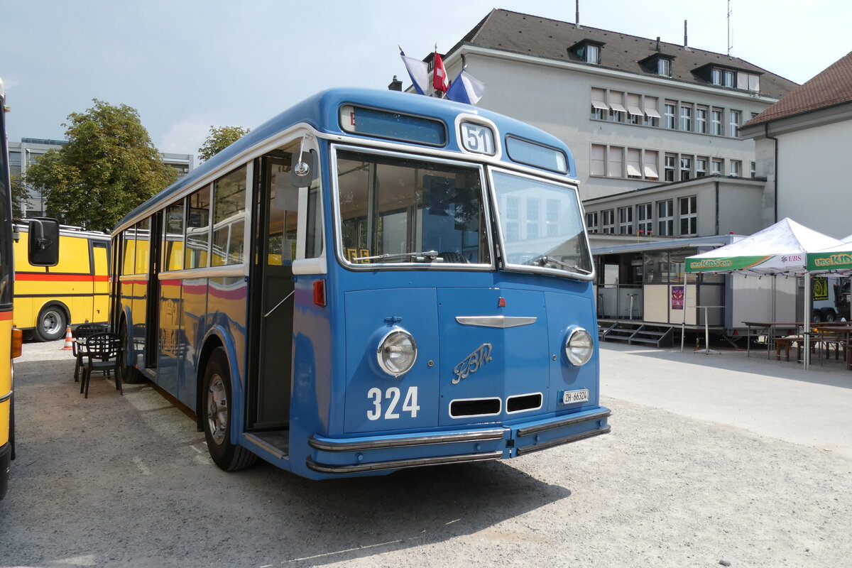 (279'014) - VBZ Z�rich (TMZ) - Nr. 324/ZH 66'324 - FBW/T�scher (ex Privat; ex VBZ Z�rich Nr. 324) am 16. August 2025 in Solothurn, Baseltor