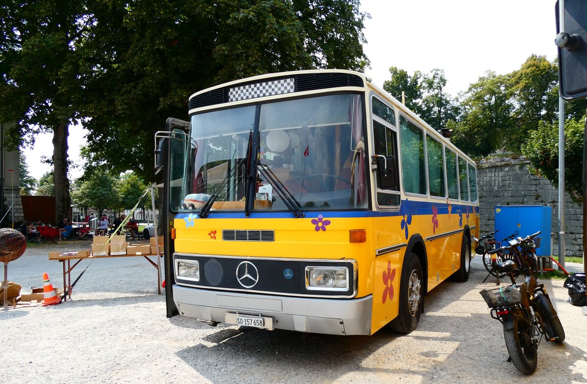 (279'046) - Schoch, Solothurn - SO 157'658 - Mercedes/T�scher (ex Reinhart, Selzach; ex Gessinger, Bad Ragaz) am 16. August 2025 in Solothurn, Baseltor 