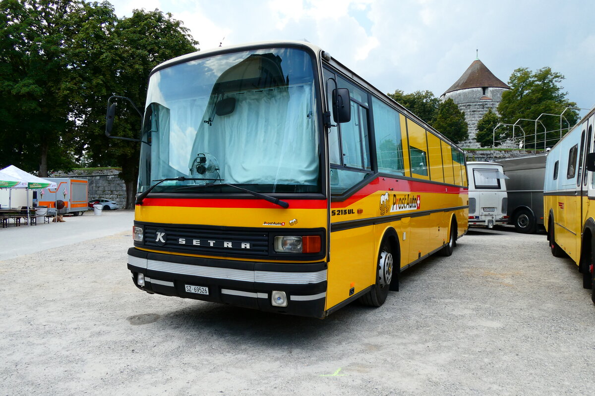 (279'080) - Schenk, Alpthal - SZ 69'526 - Setra (ex V�geli, Hettenshwil; ex Rosy Viaggi, Stabio; ex AutoPostale Ticino Nr. 516/PID 2979; ex P 25'069) am 16. August 2025 in Solothurn, Baseltor