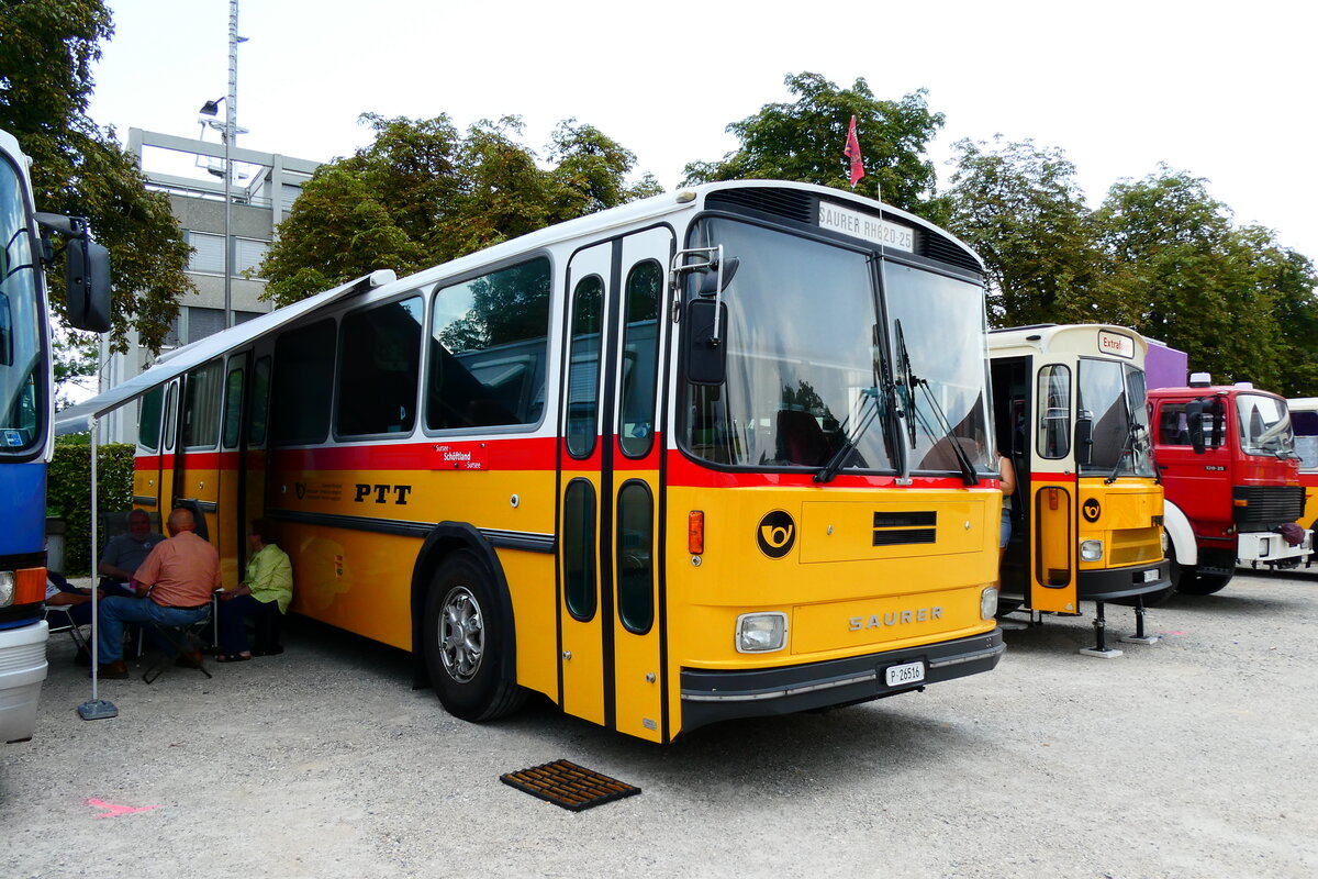 (279'094) - Gloor, Staufen -  P 26'516  - Saurer/Hess (ex ALMAT, Tagelswangen; ex P 26'516) am 16. August 2025 in Solothurn, Baseltor