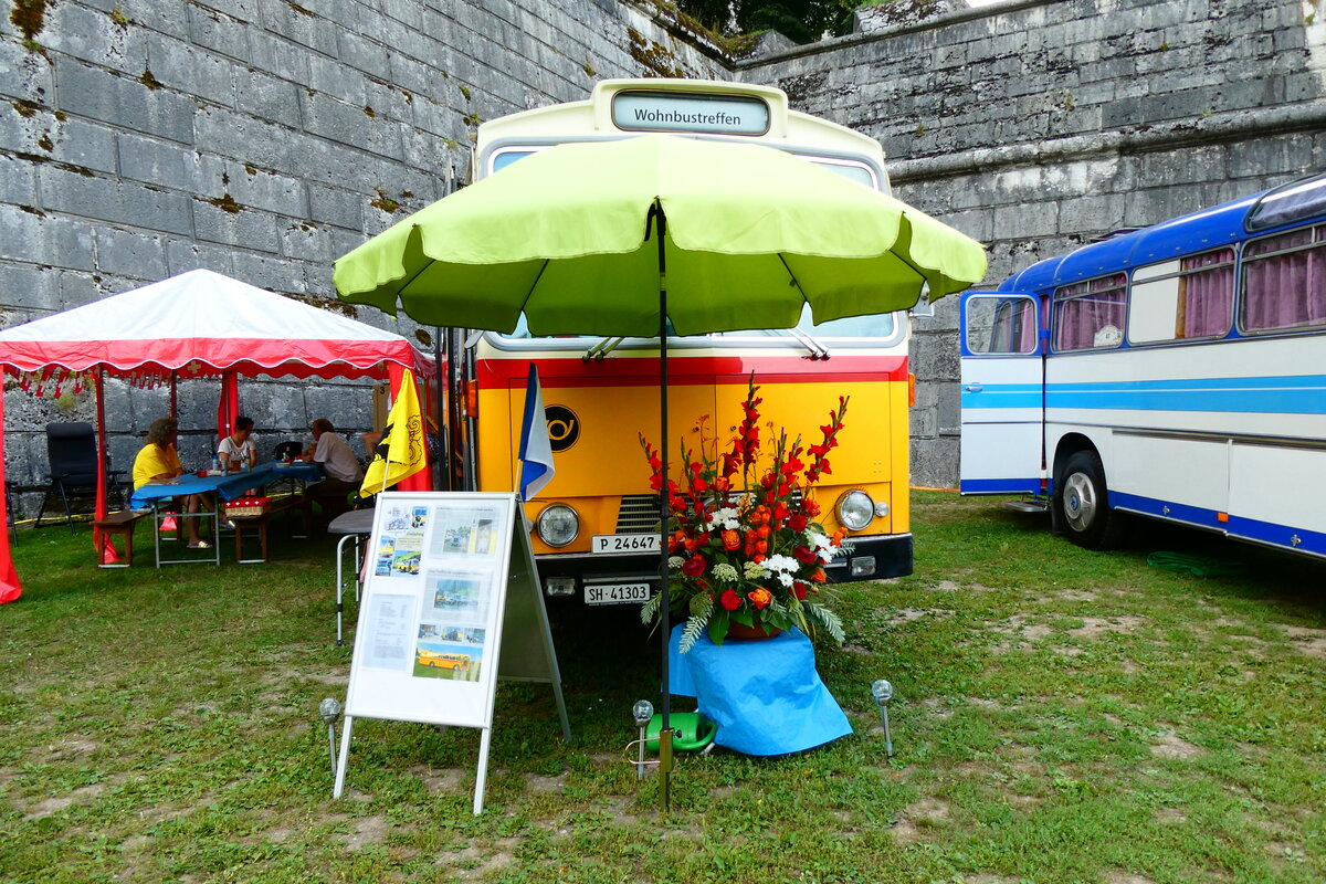 (279'110) - Simoncini, D�llikon - SH 41'303 - Saurer/T�scher (ex Lambach, Rieden; ex F�ssler, Winterthur; ex Steiger, Schlatt; ex P 24'647) am 16. August 2025 in Solothurn, Baseltor