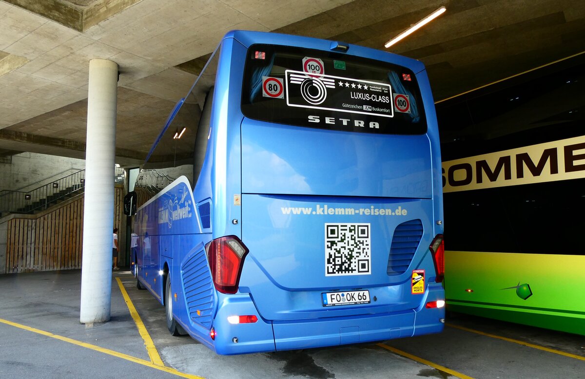 (279'182) - Aus Deutschland: Klemm, Ebermannstadt - FO-OK 66 - Setra am 17. August 2025 in Avry-devant-Pont, Autobahnrastst�tte