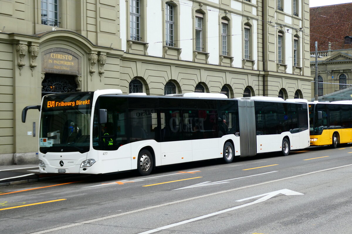 (279'245) - Intertours, Domdidier - Nr. 477/FR 300'477 - Mercedes (ex Nr. 202) am 21. August 2025 beim Bahnhof Bern
