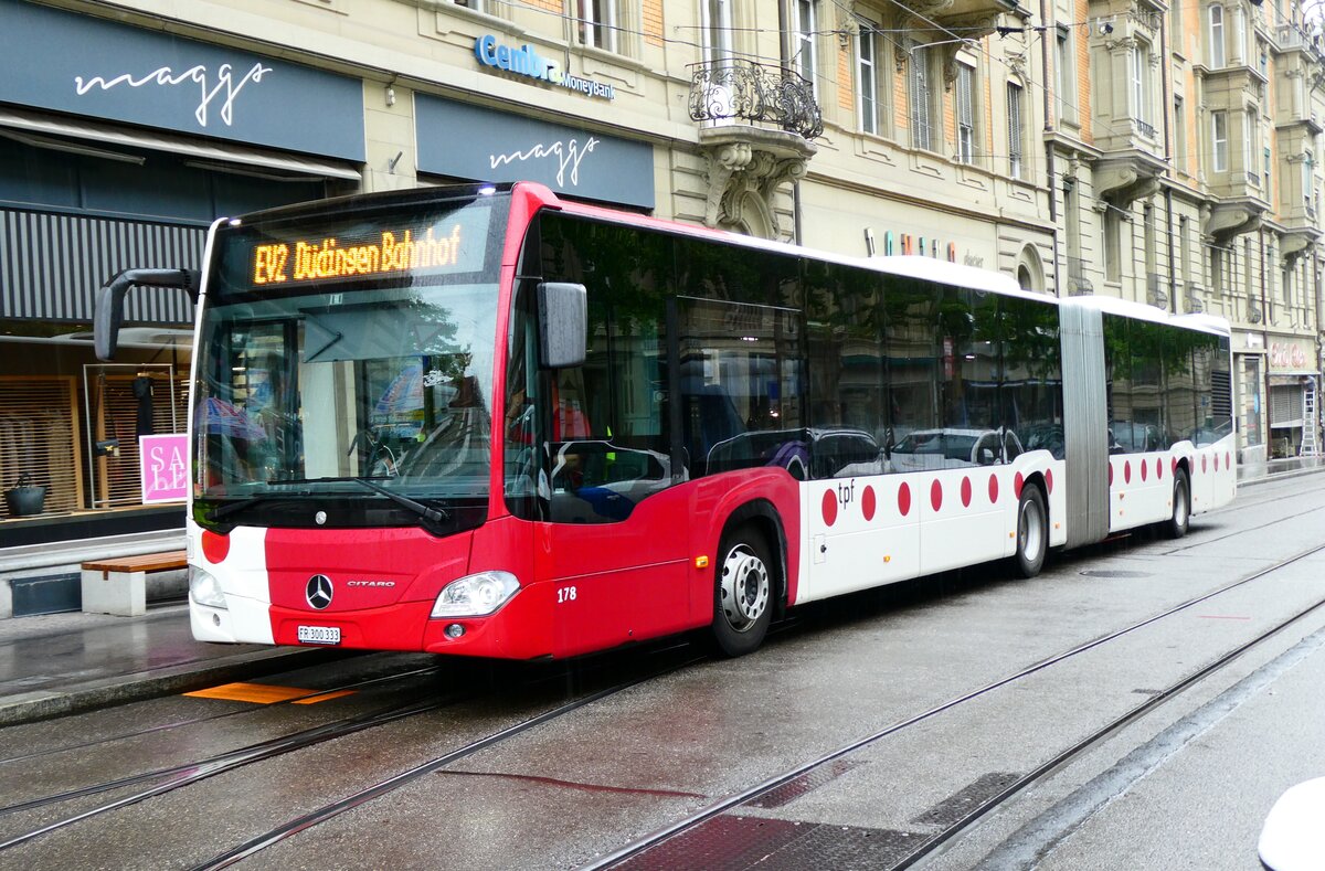 (279'257) - TPF Fribourg - Nr. 178/FR 300'333 - Mercedes am 21. August 2025 beim Bahnhof Bern
