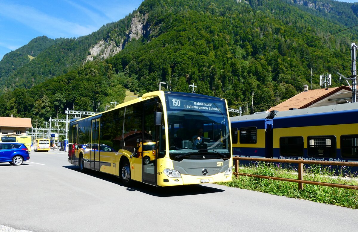 (279'346) - STI Thun - Nr. 417/BE 102'417 - Mercedes am 25. August 2025 beim Bahnhof Zweil�tschinen