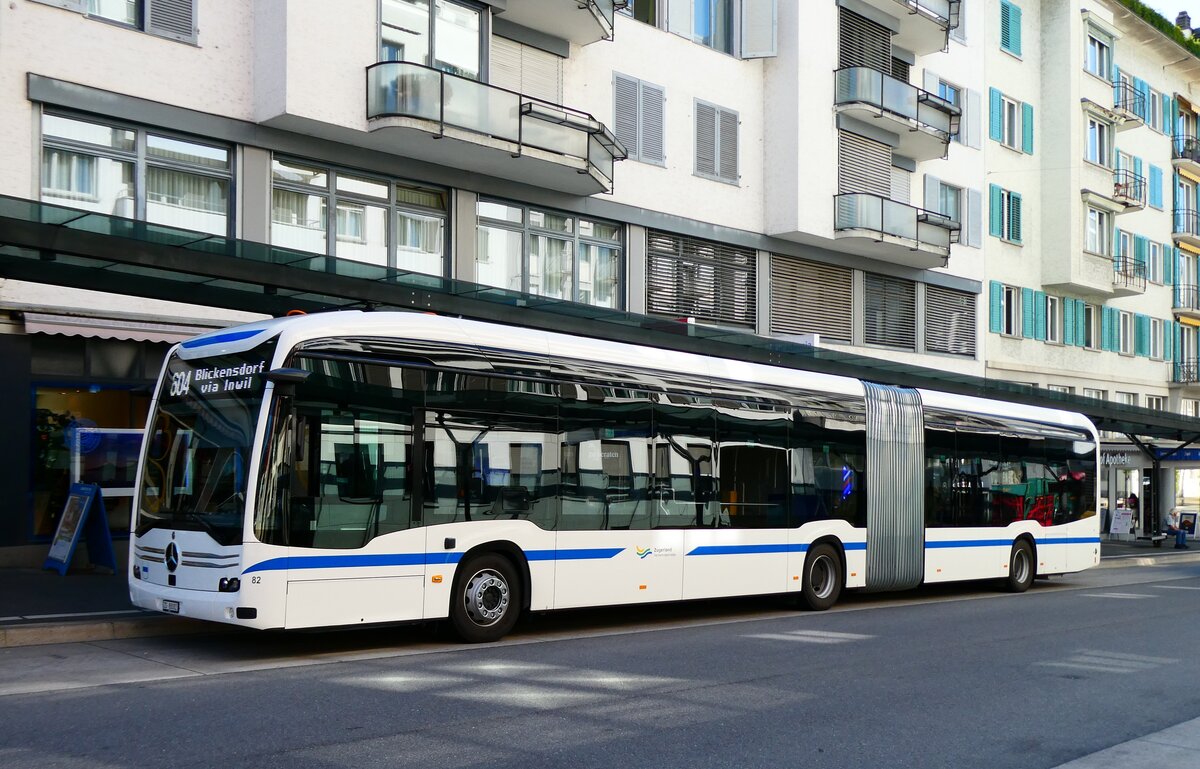 (279'408) - ZVB Zug - Nr. 82/ZG 88'082 - eMercedes am 26. August 2025 beim Bahnhof Zug