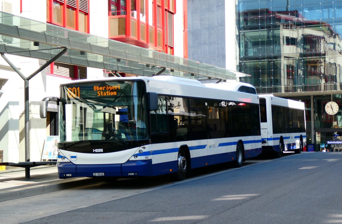 (279'433) - ZVB Zug - Nr. 168/ZG 88'168 - Hess am 26. August 2025 beim Bahnhof Zug