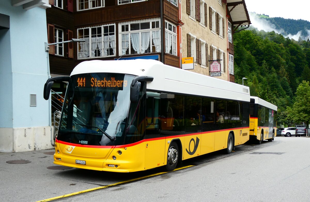(279'471) - PostAuto Bern - BE 474'560/PID 10'247 - Hess am 28. August 2025 beim Bahnhof Lauterbrunnen