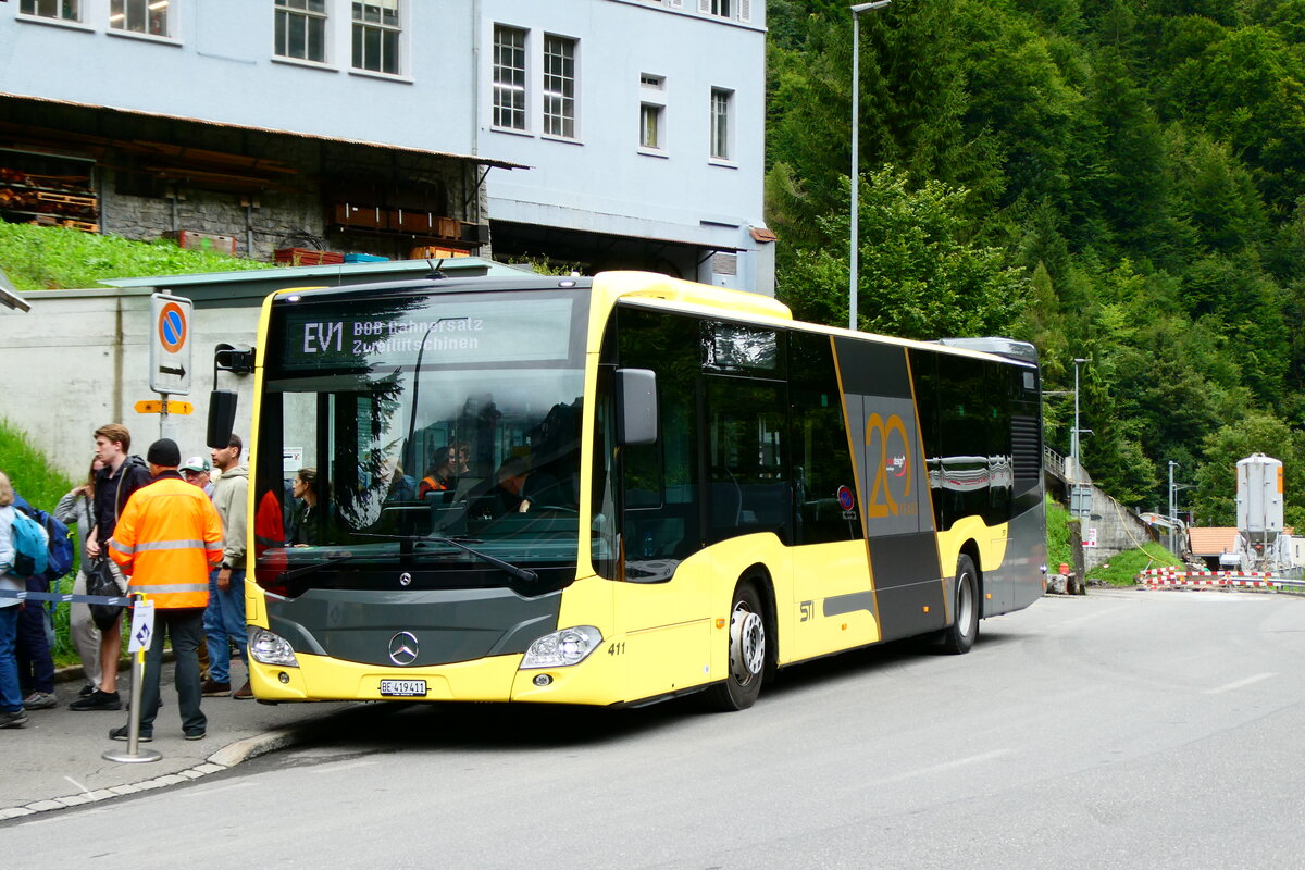 (279'494) - STI Thun - Nr. 411/BE 419'411 - Mercedes am 28. August 2025 in Lauterbrunnen, Parkhaus