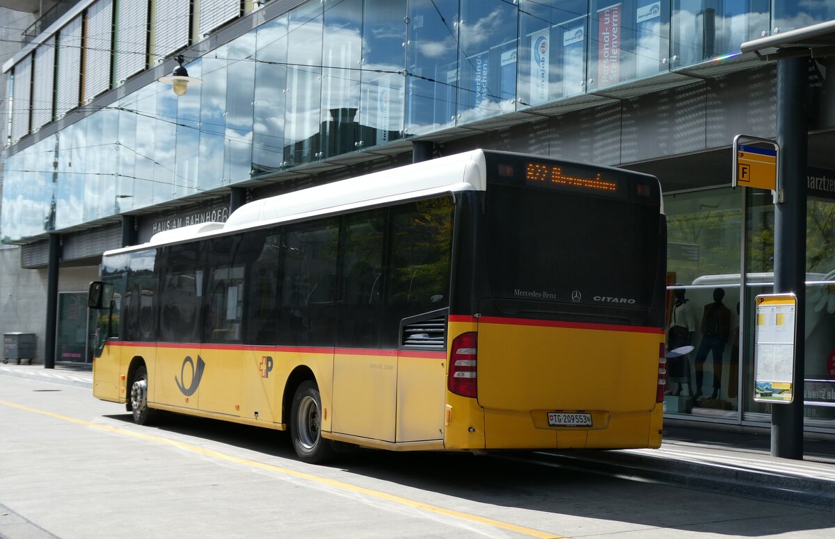 (279'549) - Rattin, Schlatt - TG 209'553/PID 4539 - Mercedes (ex Harz, D-Saarbr�cken; ex PostAuto Bern; ex AVG Meiringen Nr. 71) am 29. August 2025 beim Bahnhof Frauenfeld