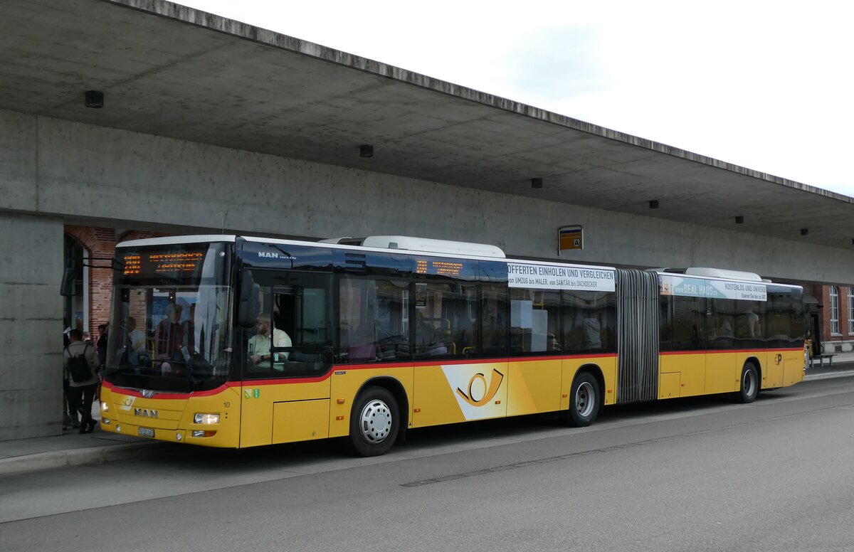 (279'568) - Eurobus, Arbon - Nr. 10/TG 121'045/PID 10'451 - MAN am 29. August 2025 in Arbon, Bushof