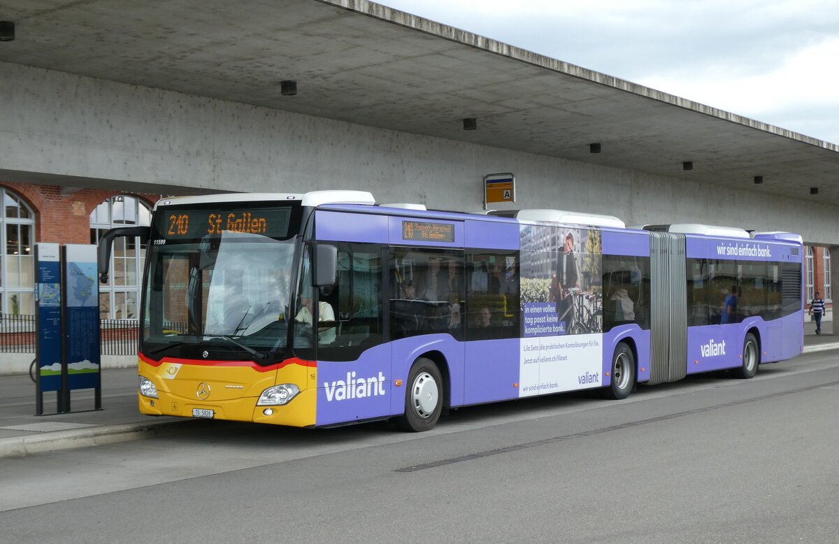 (279'575) - Eurobus, Arbon - Nr. 16/TG 5825/PID 11'599 - Mercedes am 29. August 2025 in Arbon, Bushof