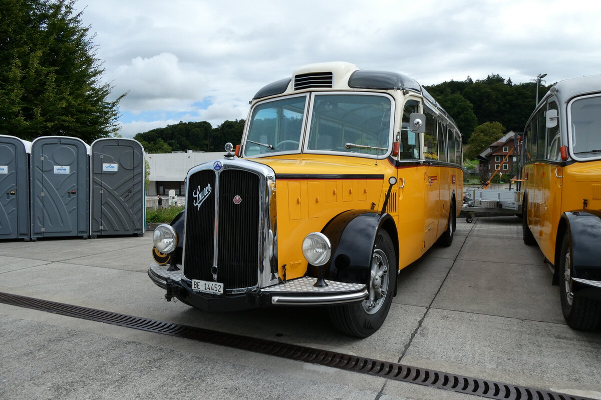 (279'619) - M�ller, Uttigen - BE 14'452 - Saurer/Eggli (ex Tschannen, Arth; ex OPC Ennetb�rgen Nr. 2; ex M+79'513; ex P 23'153; ex P 2240) am 30. August 2025 in Oberkirch, CAMPUS Sursee