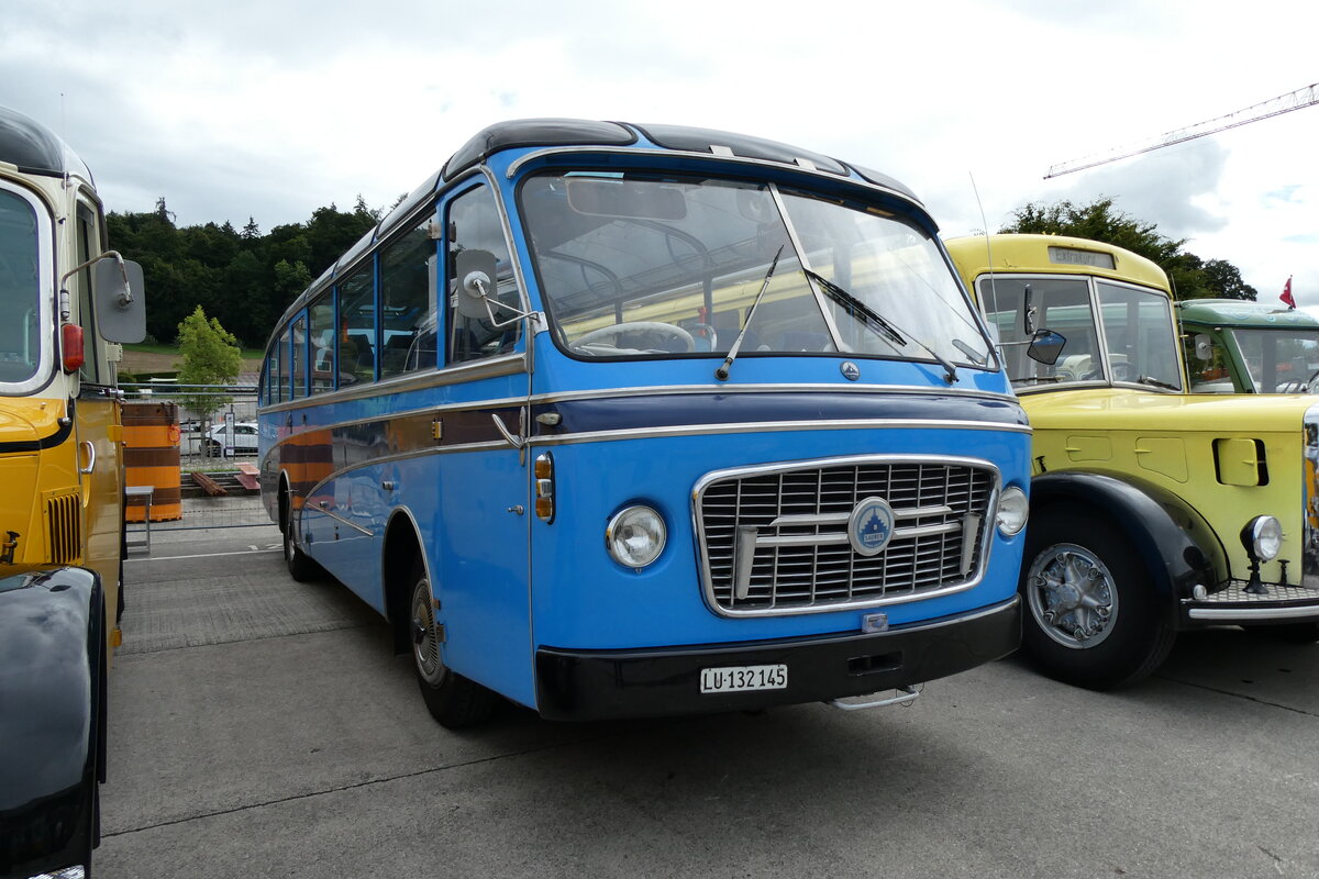 (279'631) - von der Aa, Root - LU 132'145 - Saurer/Gangloff (ex Libero Bau, Fehraltdorf; ex Groth, D�llikon; ex R�egg, Oerlikon; ex AVG Grindelwald; ex Wick, Wil) am 30. August 2025 in Oberkirch, CAMPUS Sursee