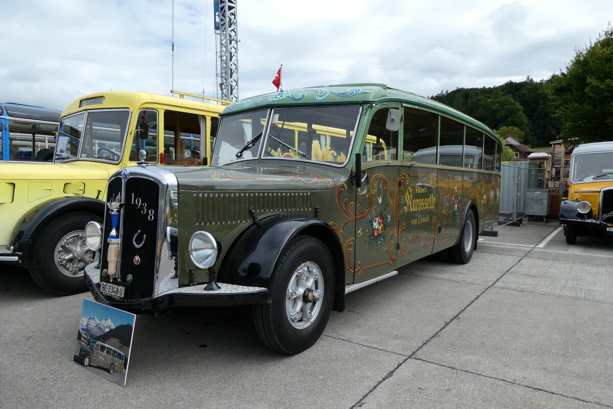 (279'637) - Lorenz, Lyssach - BE 2348 U - Saurer/Saurer (ex Geiger, Adelboden Nr. 8; ex P 1997) am 30. August 2025 in Oberkirch, CAMPUS Sursee