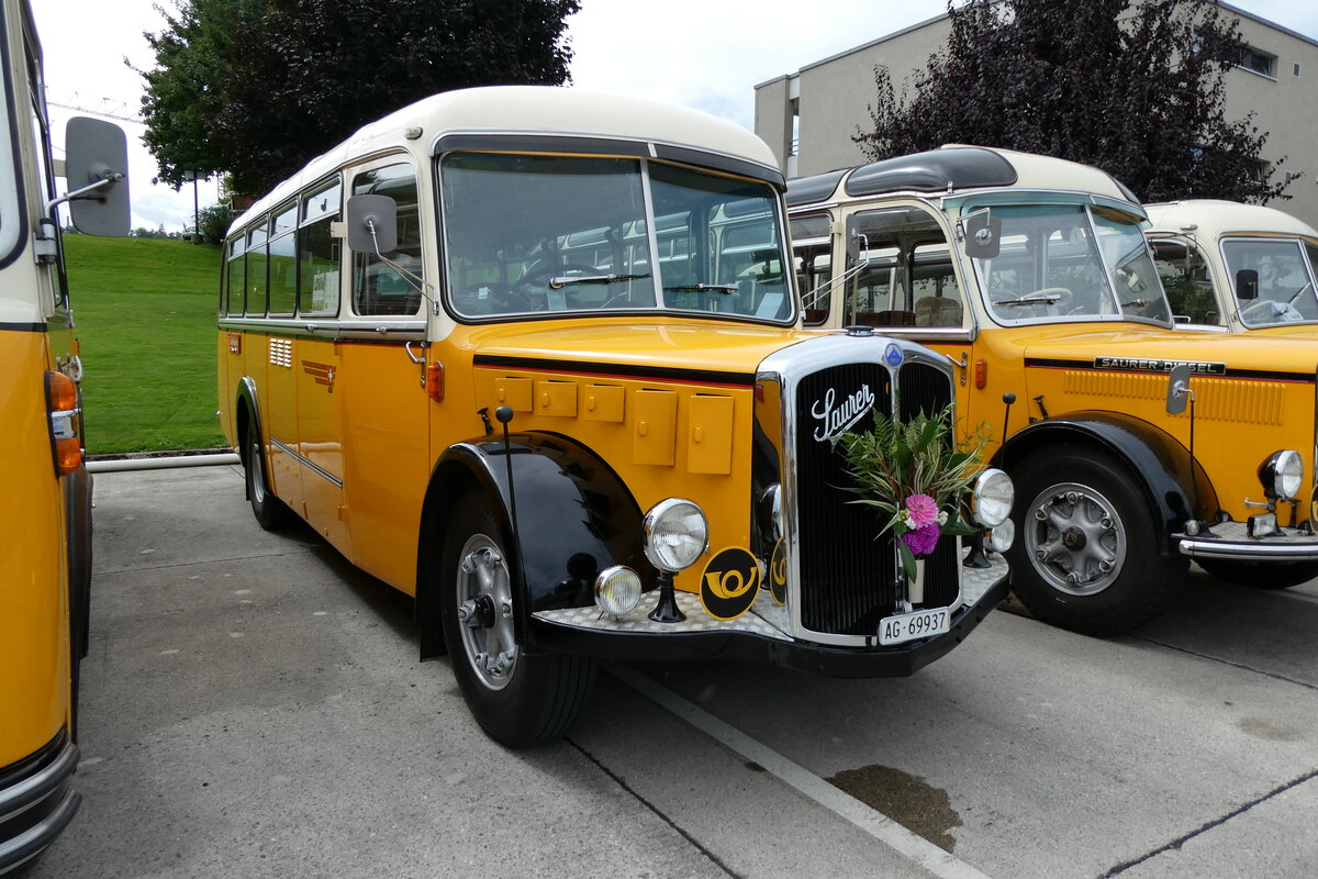 (279'646) - Bl�chlinger, Endingen - AG 69'937 - Saurer/T�scher (ex Dubach, Walde; ex Spescha, Andiast) am 30. August 2025 in Oberkirch, CAMPUS Sursee
