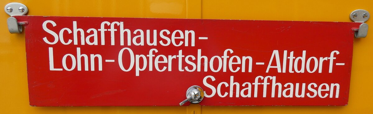 (279'654) - Routentafel - Schaffhausen-Lohn-Opfertshofen-Altdorf-Schaffhausen - am 30. August 2025 in Oberkirch, CAMPUS Sursee