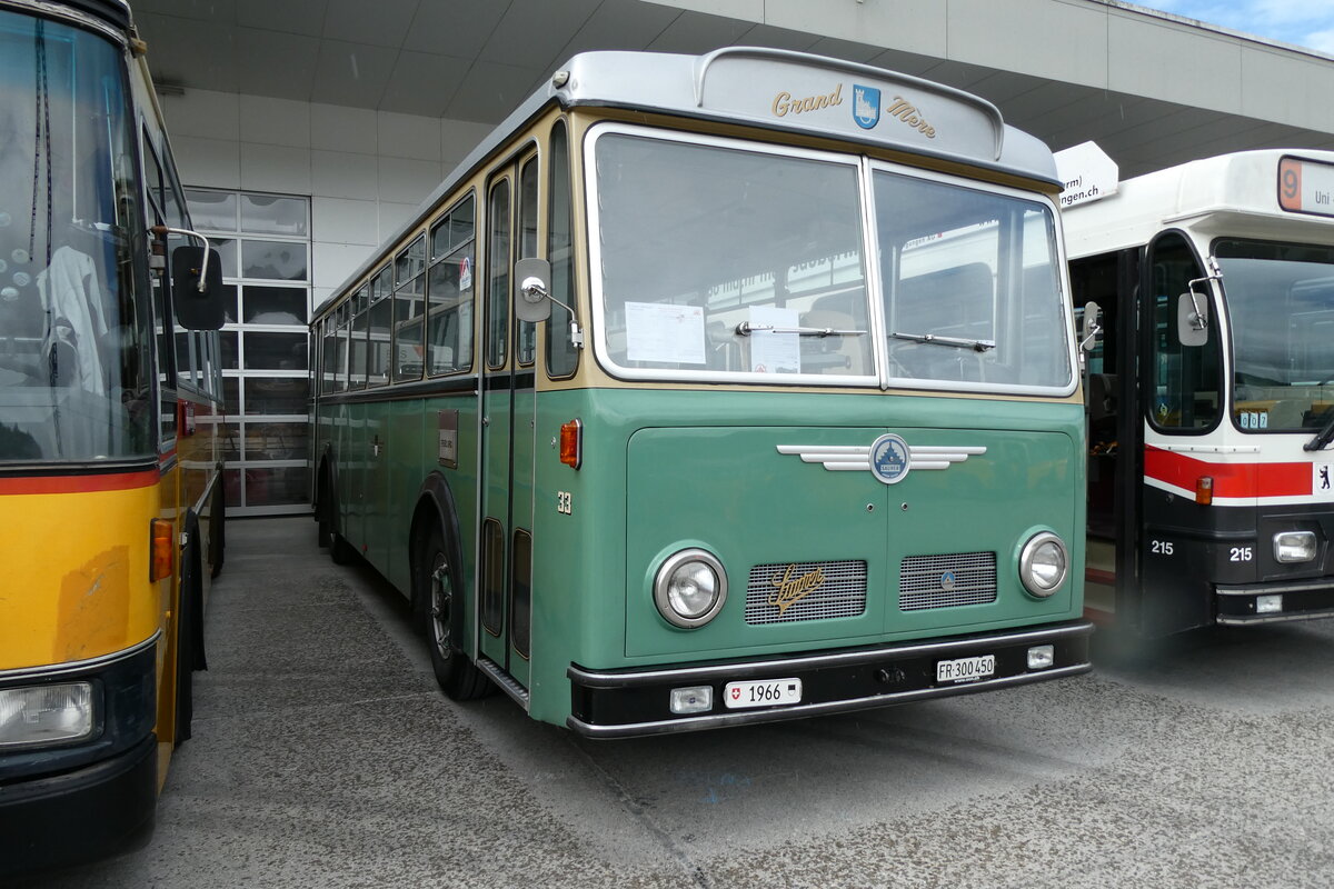 (279'680) - TPF Fribourg - Nr. 33/FR 300'450 - Saurer/Hess (ex Oldtimer Club 33, Tafers Nr. 33; ex GFM Fribourg Nr. 33) am 30. August 2025 in Oberkirch, CAMPUS Sursee