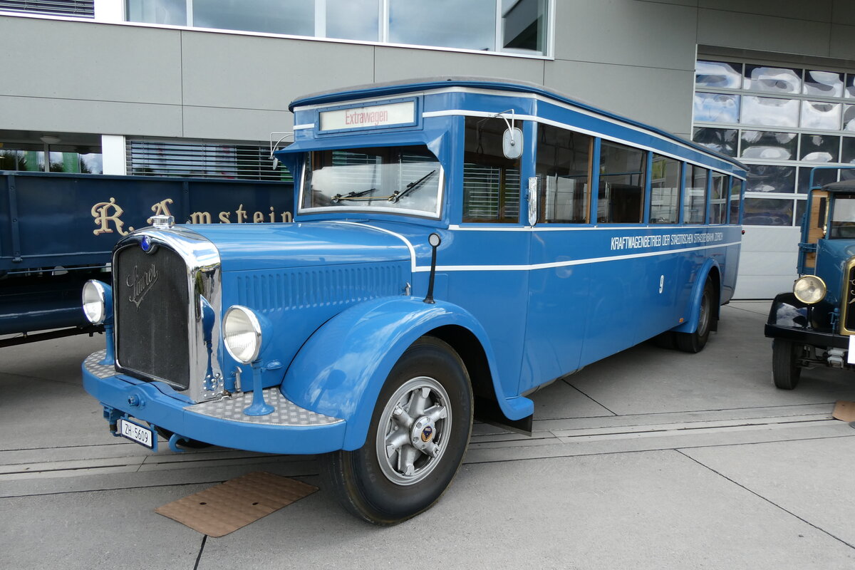 (279'701) - VBZ Z�rich (TMZ) - Nr. 9/ZH 5609 - Saurer/SWS (ex Bamert, Wollerau; ex BBA Aarau Nr. 1; ex VBZ Z�rich Nr. 209; ex VBZ Z�rich Nr. 9) am 30. August 2025 in Oberkirch, CAMPUS Sursee