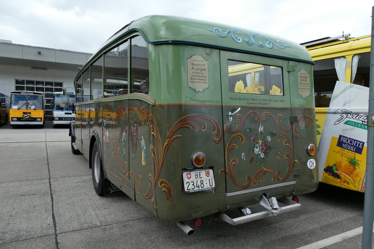 (279'746) - Lorenz, Lyssach - BE 2348 U - Saurer/Saurer (ex Geiger, Adelboden Nr. (; ex P 1997) am 30. August 2025 in Oberkirch, CAMPUS Sursee