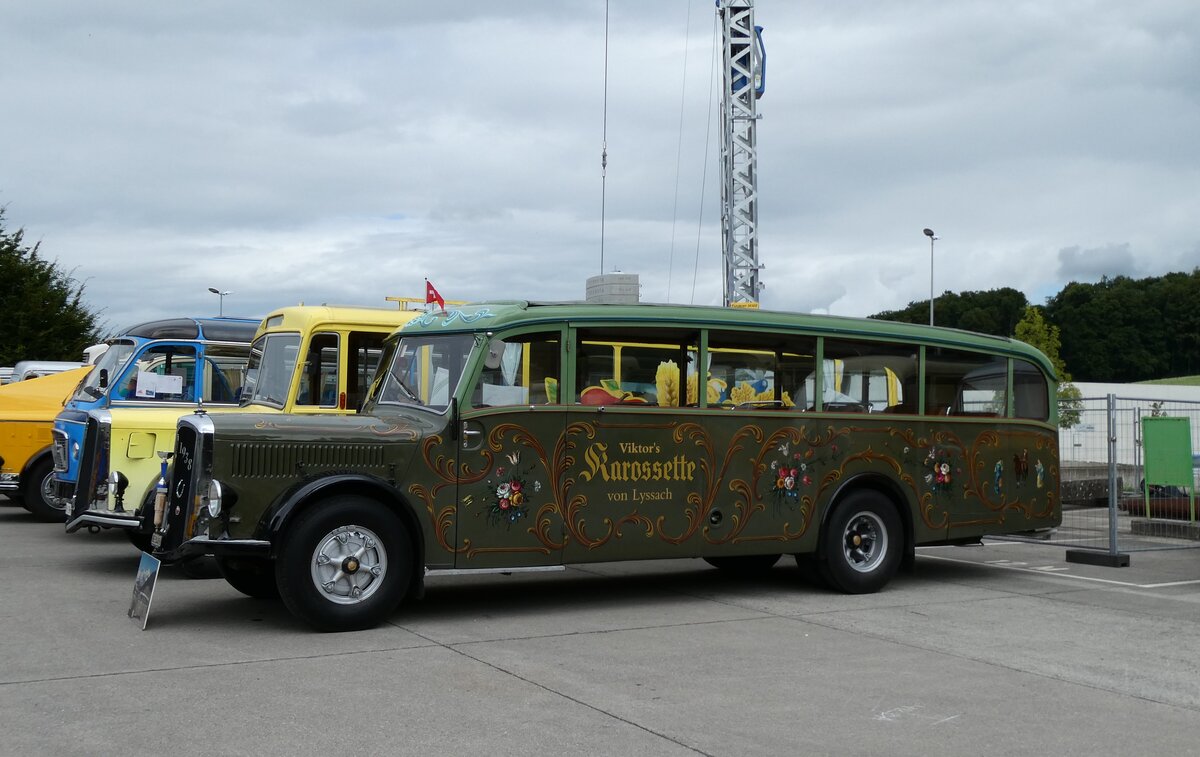(279'776) - Lorenz, Lyssach - BE 2348 U - Saurer/Saurer (ex Geiger, Adelboden Nr. 8; ex P 1997) am 30. August 2025 in Oberkirch, CAMPUS Sursee