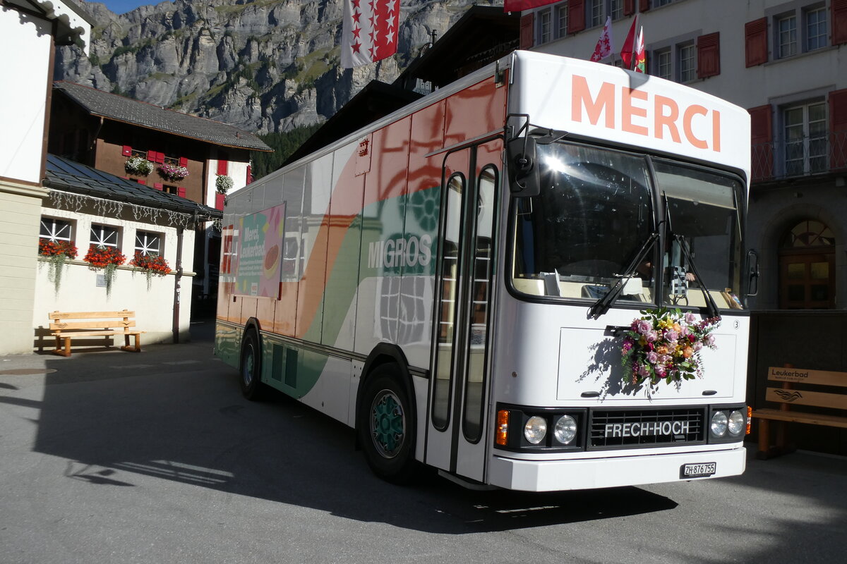 (279'940) - Migros, Z�rich - Nr. 3/ZH 876'755 - NAW/FHS am 6. September 2025 in Leukerbad, Dorfplatz
