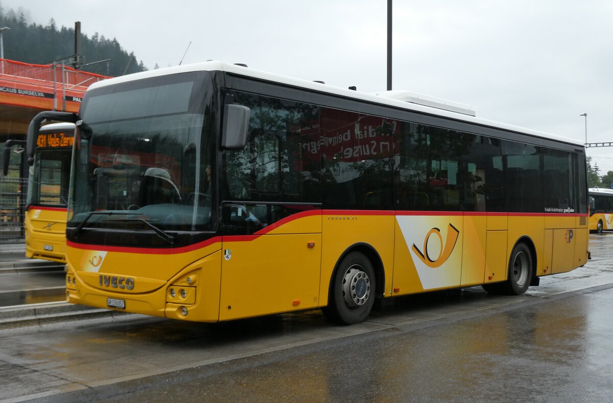 (280'117) - PostAuto Graub�nden - GR 176'057/PID 11'637 - Iveco (ex Nr. 11; ex Fontana, Ilanz Nr. 11) am 9. September 2025 beim Bahnhof Ilanz