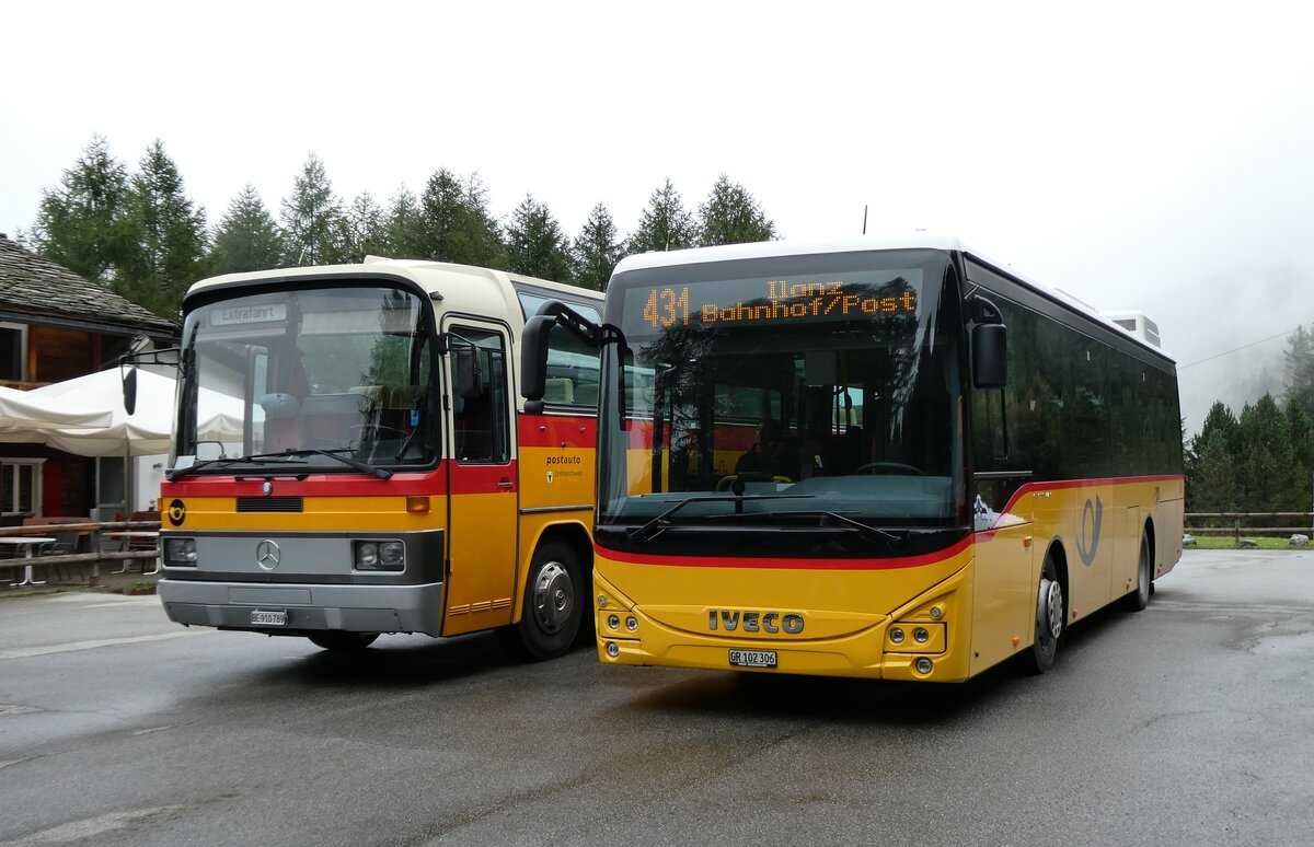 (280'151) - PostAuto Graub�nden - GR 102'306/PID 12'012 - Iveco (ex Nr. 6) am 9. September 2025 in Vals, Zervreila