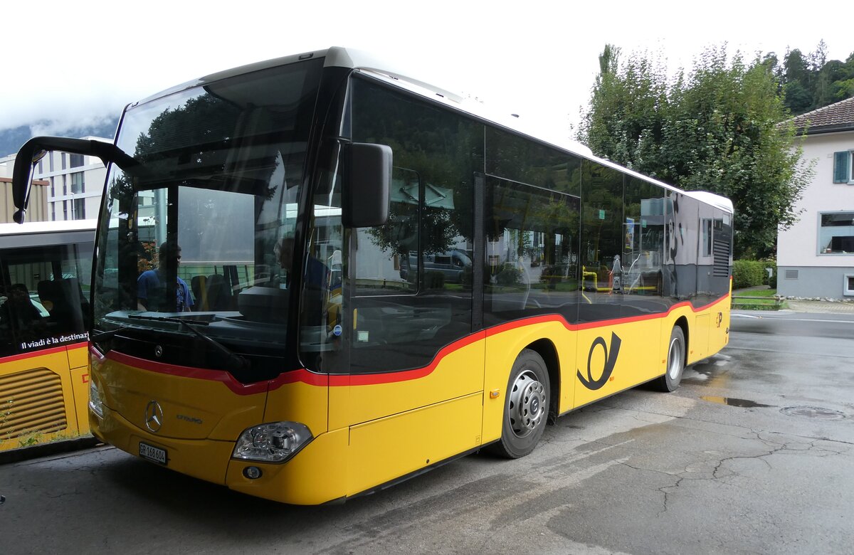 (280'189) - PostAuto Graub�nden - GR 168'604/PID 12'089 - Mercedes (ex Nr. 10) am 9. September 2025 in Ilanz, Garage Fontana