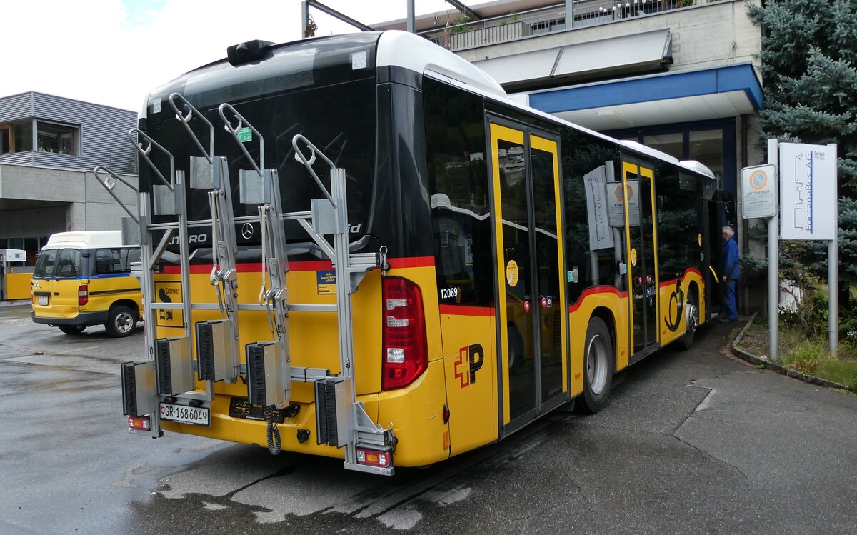 (280'191) - PostAuto Graub�nden - GR 168'604/PID 12'089 - Mercedes (ex Nr. 10) am 9. September 2025 in Ilanz, Garage Fontana