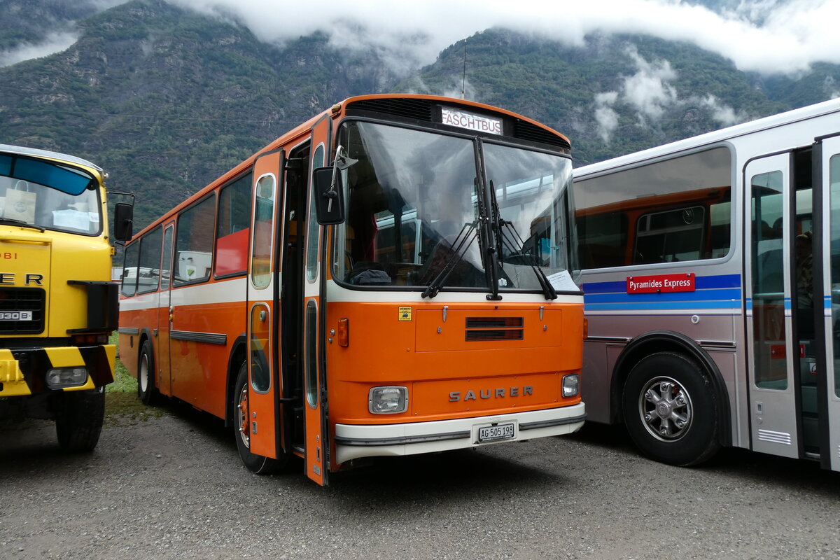 (280'372) - Mangold, Oberengstringen - AG 505'198 - Saurer/Hess (ex RhV Altst�tten Nr. 45) am 13. September 2025 in Iragna, Riviera