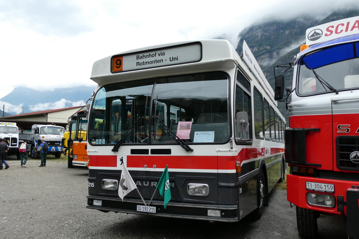 (280'373) - Diem, Wittenbach - SG 192'215 - Saurer/Hess (ex VBSG St. Gallen Nr. 215) am 13. September 2025 in Iragna, Riviera
