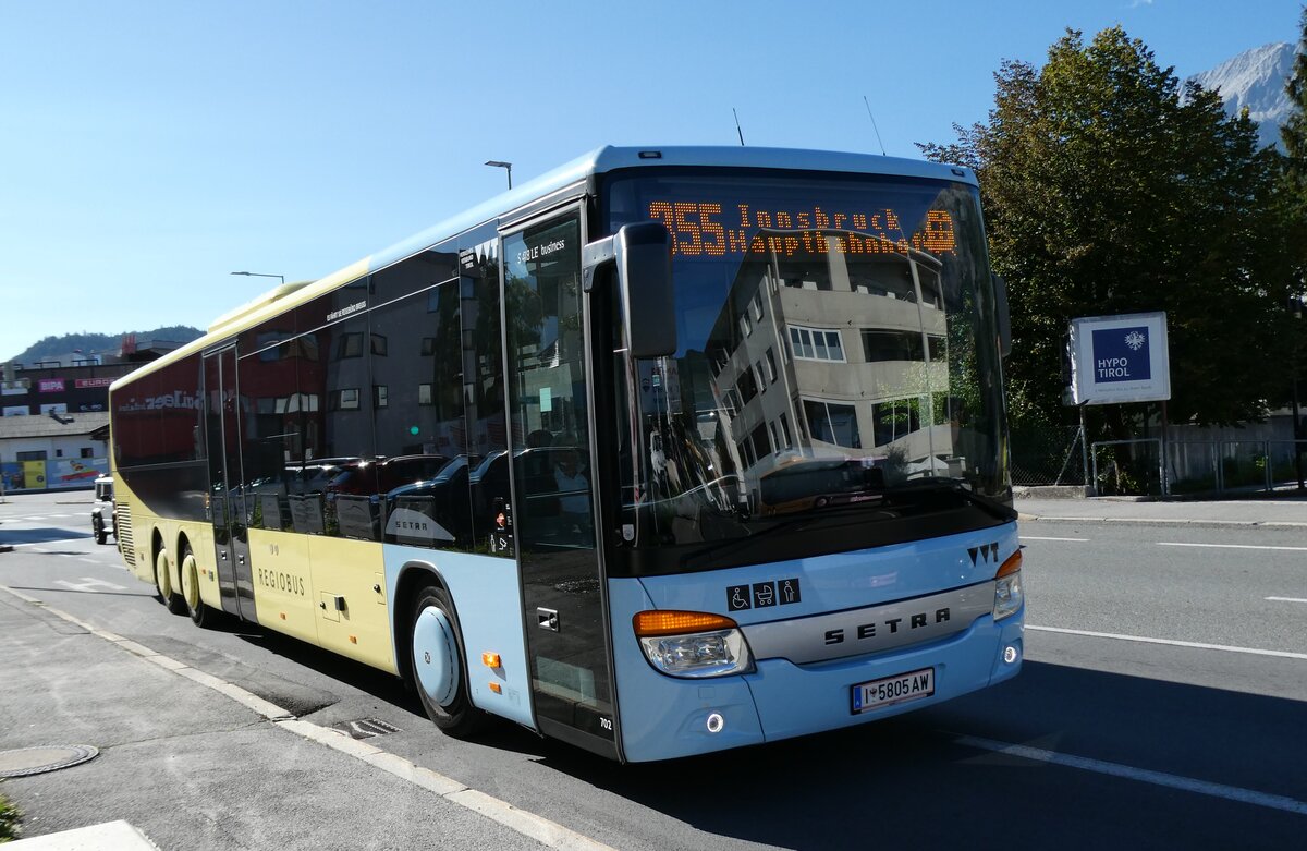 (280'561) - Breuss, Rankweil - Nr. 702/I 5805 AW - Setra am 18. September 2025 in Telfs, Anton-Auer-Strasse