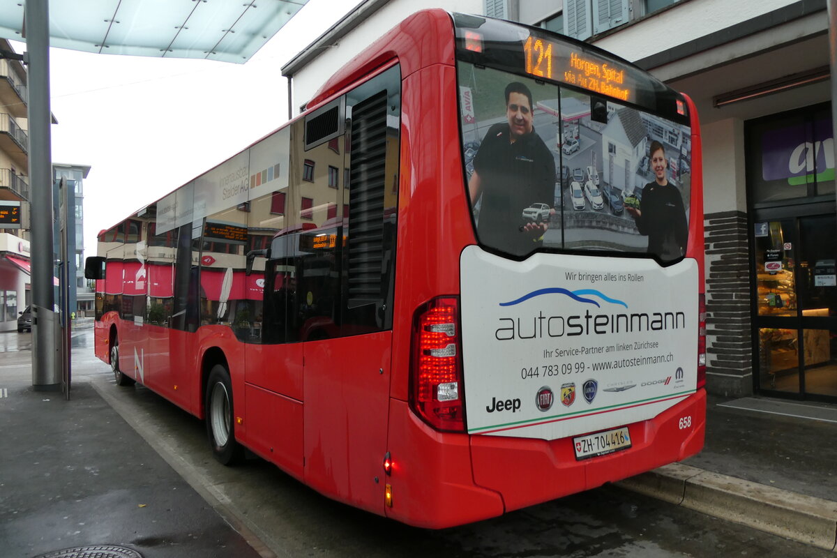 (280'714) - AHW Horgen - Nr. 658/ZH 704'416 - Mercedes am 27. September 2025 beim Bahnhof W�denswil