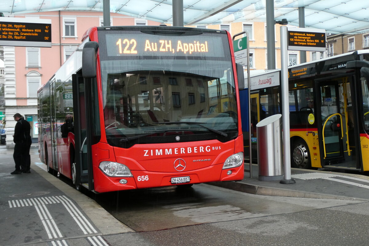 (280'717) - AHW Horgen - Nr. 656/ZH 456'887 - Mercedes am 27. September 2025 beim Bahnhof W�denswil