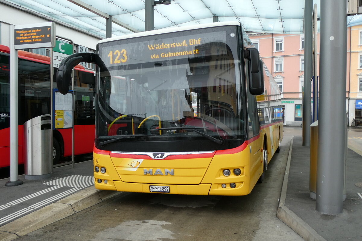 (280'719) - PostAuto Z�rich - Nr. 382/ZH 202'899/PID 11'269 - MAN am 27. September 2025 beim Bahnhof W�denswil