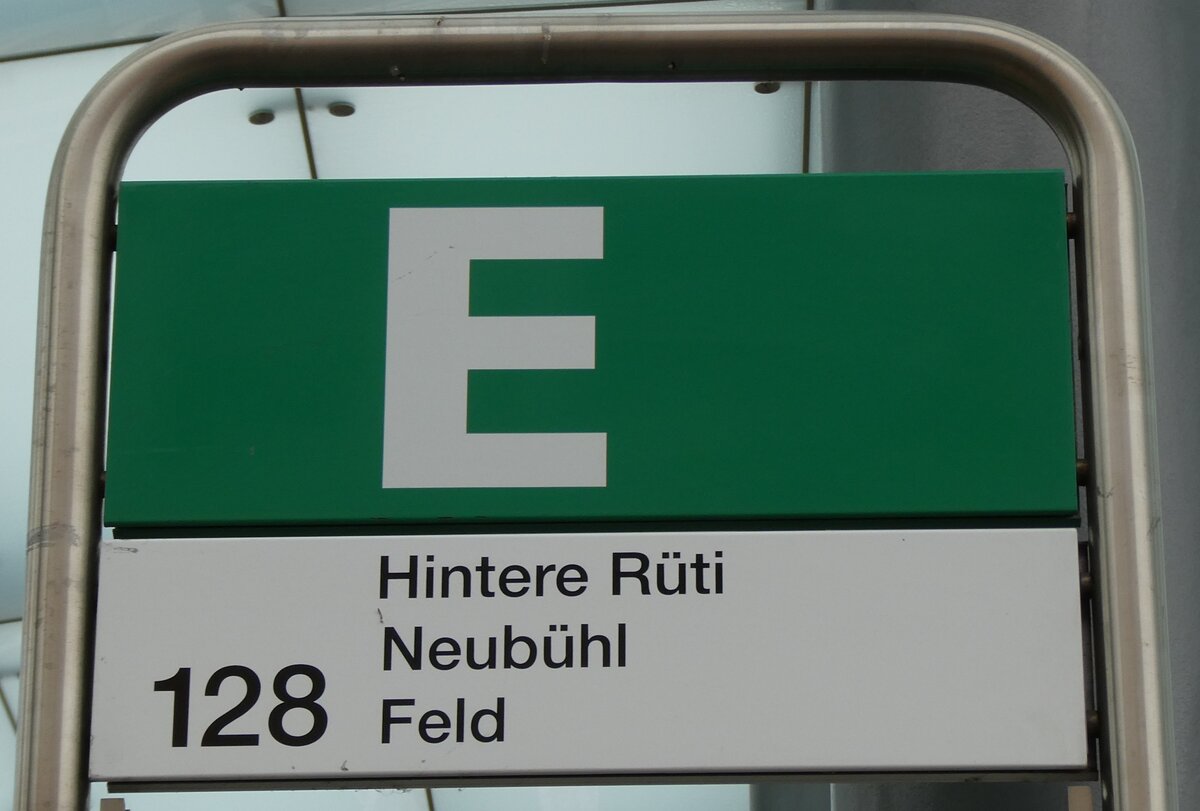 (280'726) - AHW-Haltestellenschild - W�denswil, Bahnhof - am 27. September 2025