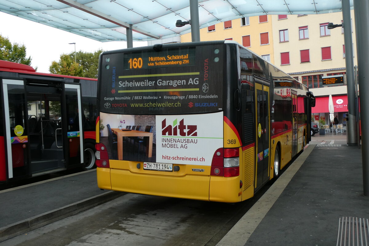 (280'738) - PostAuto Z�rich - Nr. 369/ZH 781'194/PID 11'117 - MAN am 27. September 2025 beim Bahnhof W�denswil