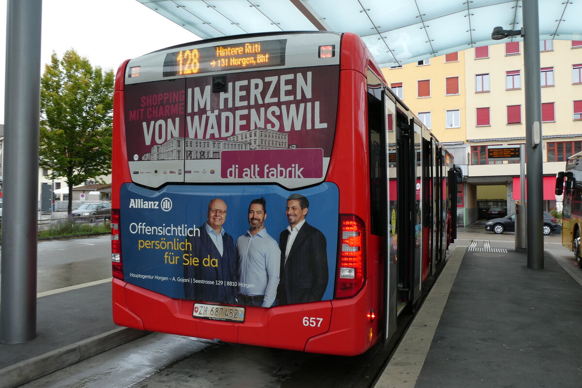 (280'741) - AHW Horgen - Nr. 657/ZH 687'452 - Mercedes am 27. September 2025 beim Bahnhof W�denswil