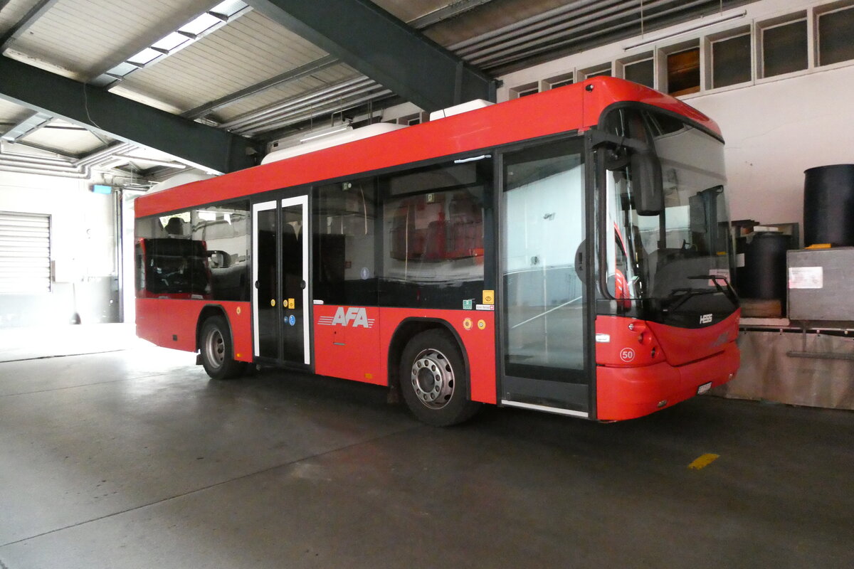 (280'928) - AFA Adelboden - Nr. 50/BE 715'002 - Scania/Hess am 3. Oktober 2025 in Adelboden, Busstation